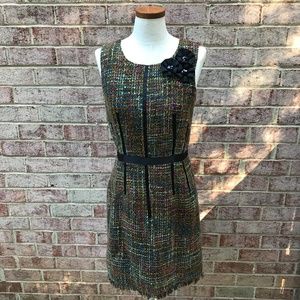 Oleg Cassini Tweed Shift Dress